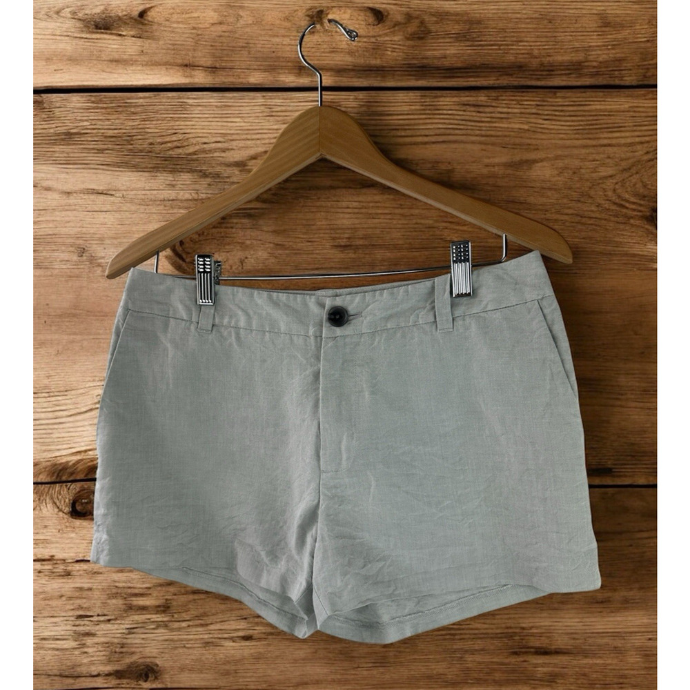 James Perse Linen Cotton Blend Short Shorts 2.5" - 3" Inseam Size 27 Button Zip - Picture 13 of 13